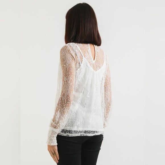 Vero Moda Lace High Neck Top - Picture 8 of 10